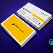 Yellow And White Business Card Design Template Free Download